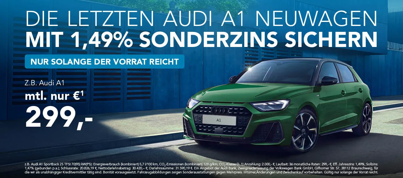 Slider Abverkauf Audi A1