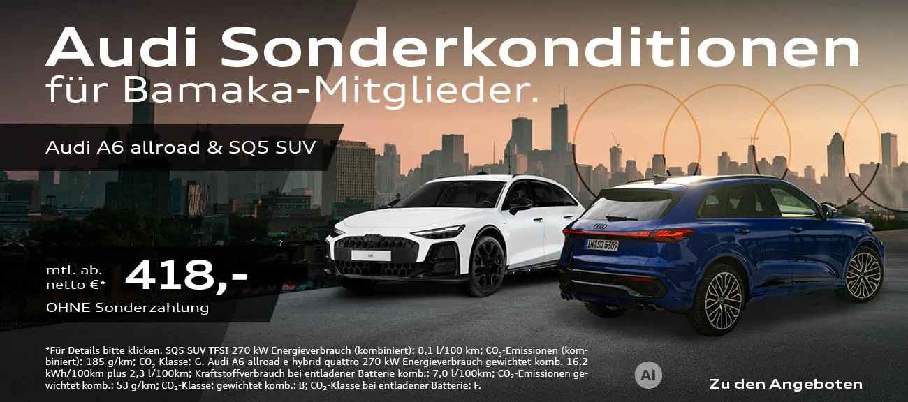 Slider Sonderkonditionen für BAMAKA