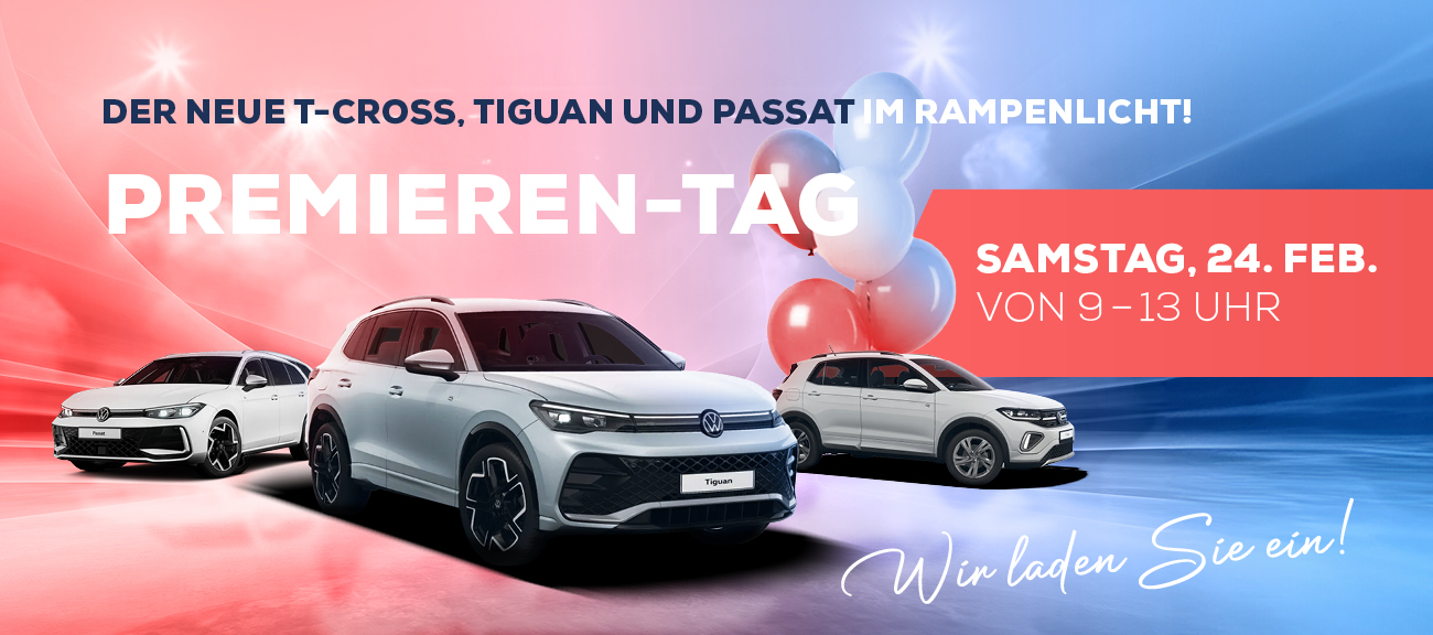 Entdecken Sie die Neuen Volkswagen-Modelle: T-Cross, Tiguan und Passat bei Unserem Exklusiven Event
