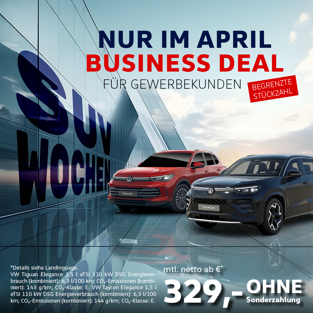 VW SUV Wochen für Gewerbekunden